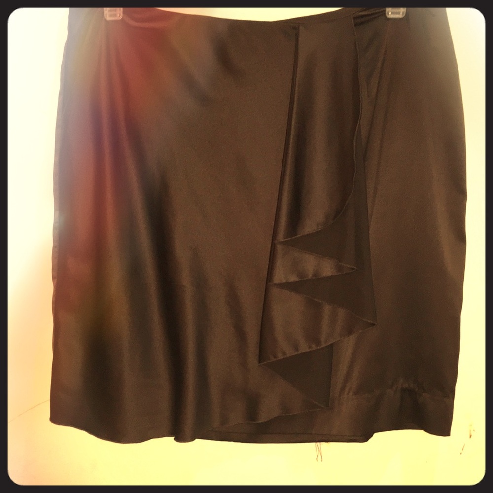 Silky mini skirt in espresso brown